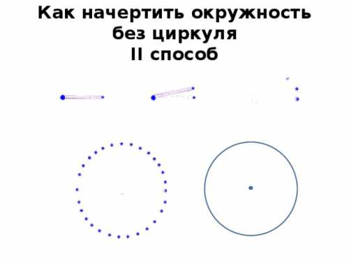 Как начертить окружность без циркуля