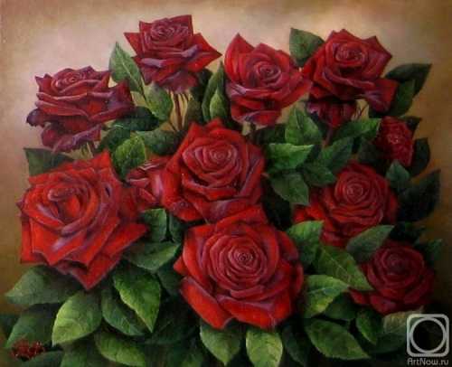 Картины из роз в подарок