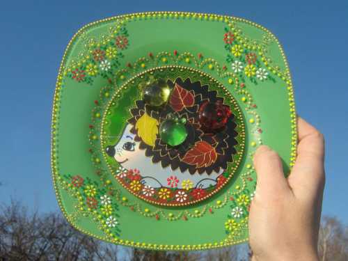 Новогодние сувениры своими руками Роспись тарелок по технике ВИТРАЖ