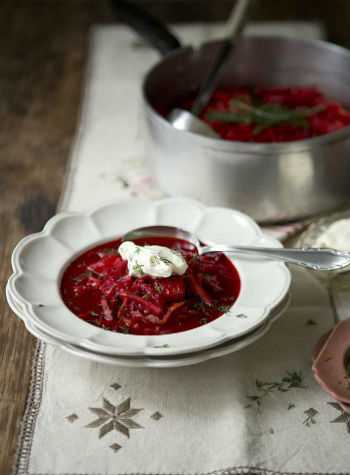 Свекольник холодный: рецепт с балыком