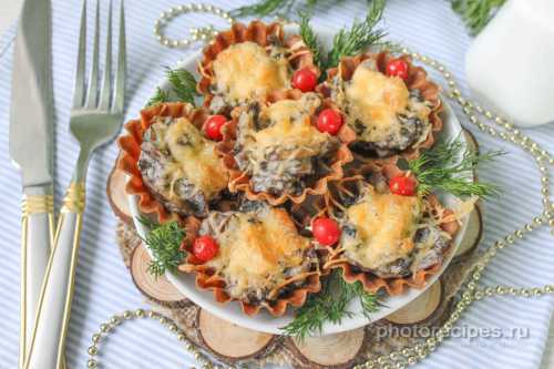 Жюльен в тарталетках: рецепт нарядного угощения