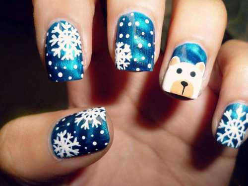 Маникюр на Новый год 2018 фото работ и идей новогоднего дизайна ногтей