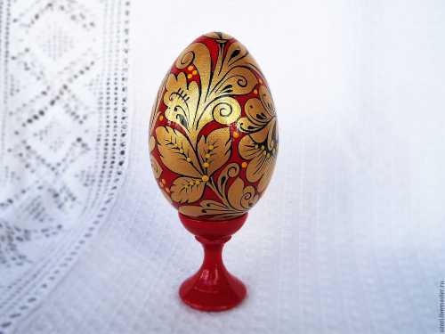 Пасхальное яйцо Золотая хохлома