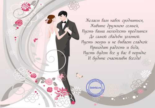 Самые красивые поздравления на свадьбу