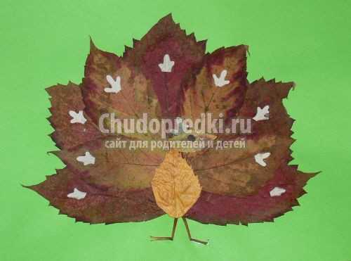 Аппликация из природных материалов