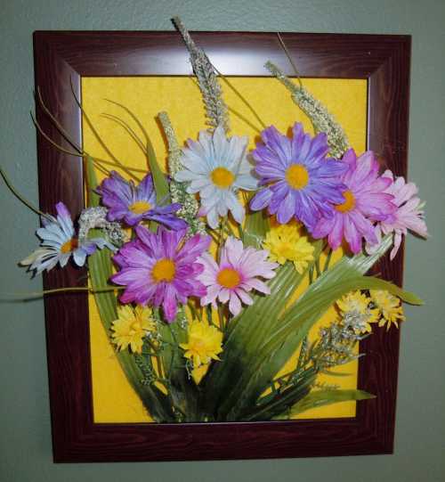 Как сделать панно из искусственных цветов своими руками