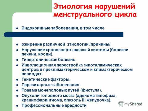 Нарушение менструального цикла: причины и диагностика