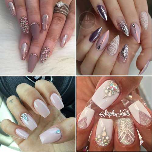 Стразинками можно украсить серединки цветов, или вплести их в витиеватый растительный узор